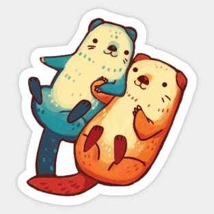 otters Sticker